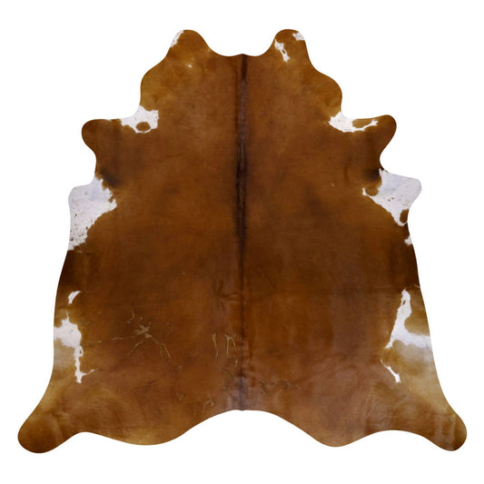 Natural Brazilian Cowhide Rug -  Mocha & Ivory