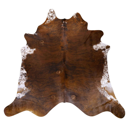 Natural Brazilian Cowhide Rug -  Mocha, Chocolate & Ivory