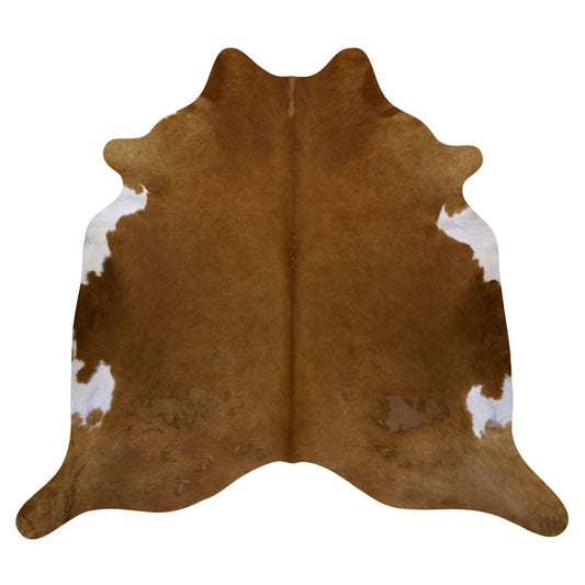 Natural Brazilian Cowhide Rug -  Caramel & Ivory