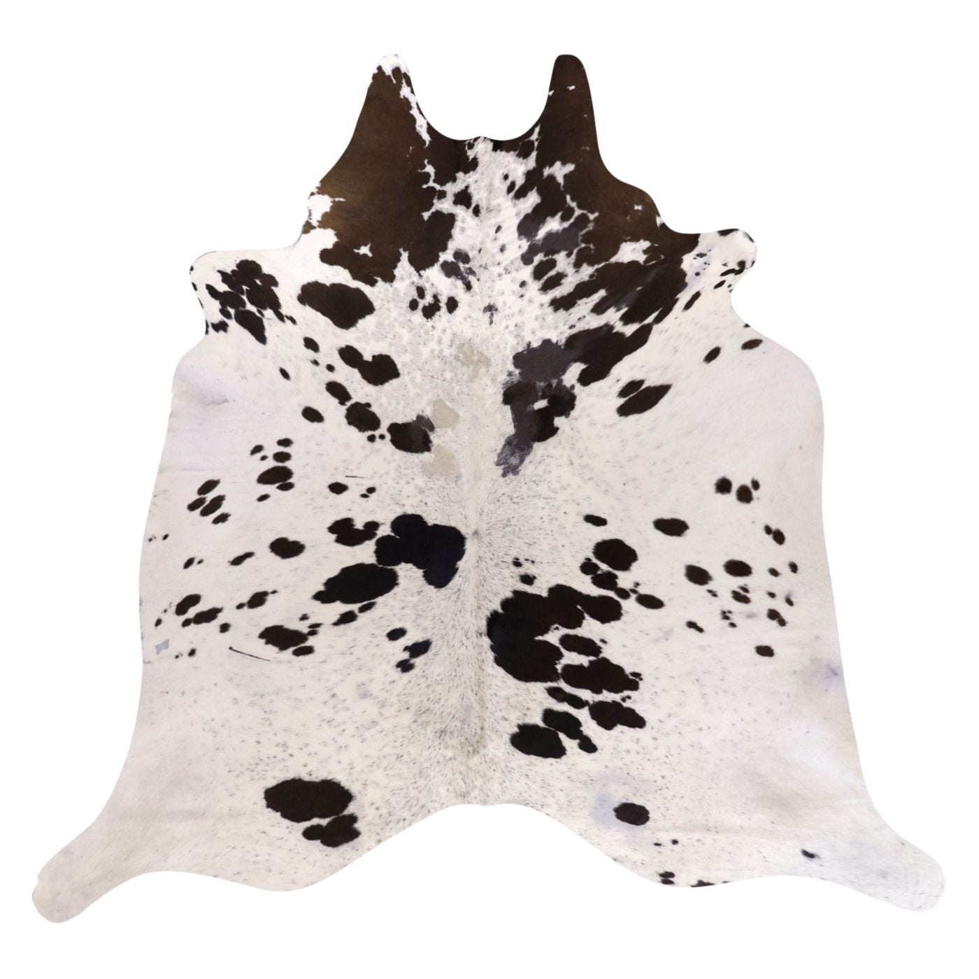 Natural Brazilian Cowhide Rug -  Ivory & Espresso