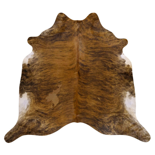 Natural Brazilian Cowhide Rug -  Mocha, Chocolate & Ivory