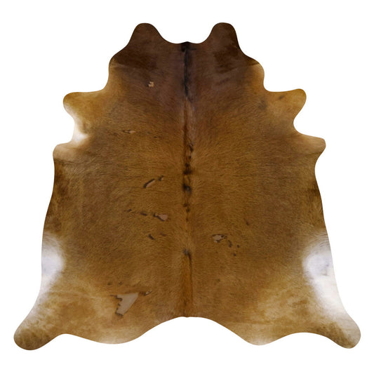 Natural Brazilian Cowhide Rug -  Mocha & Ivory