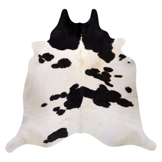 Natural Brazilian Cowhide Rug -  Ivory & Espresso