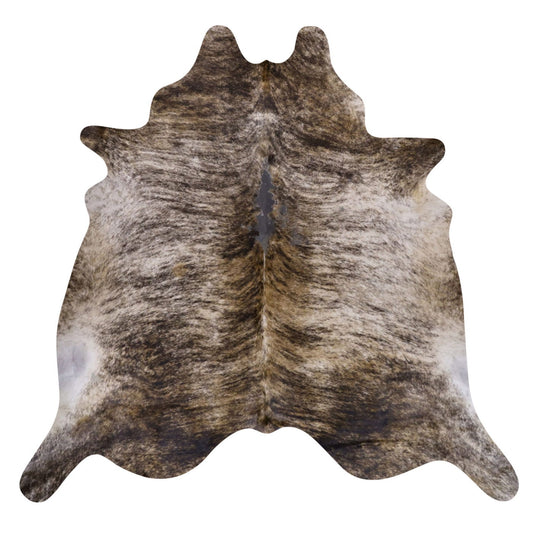 Natural Brazilian Cowhide Rug -  Taupe, Charcoal & Ivory