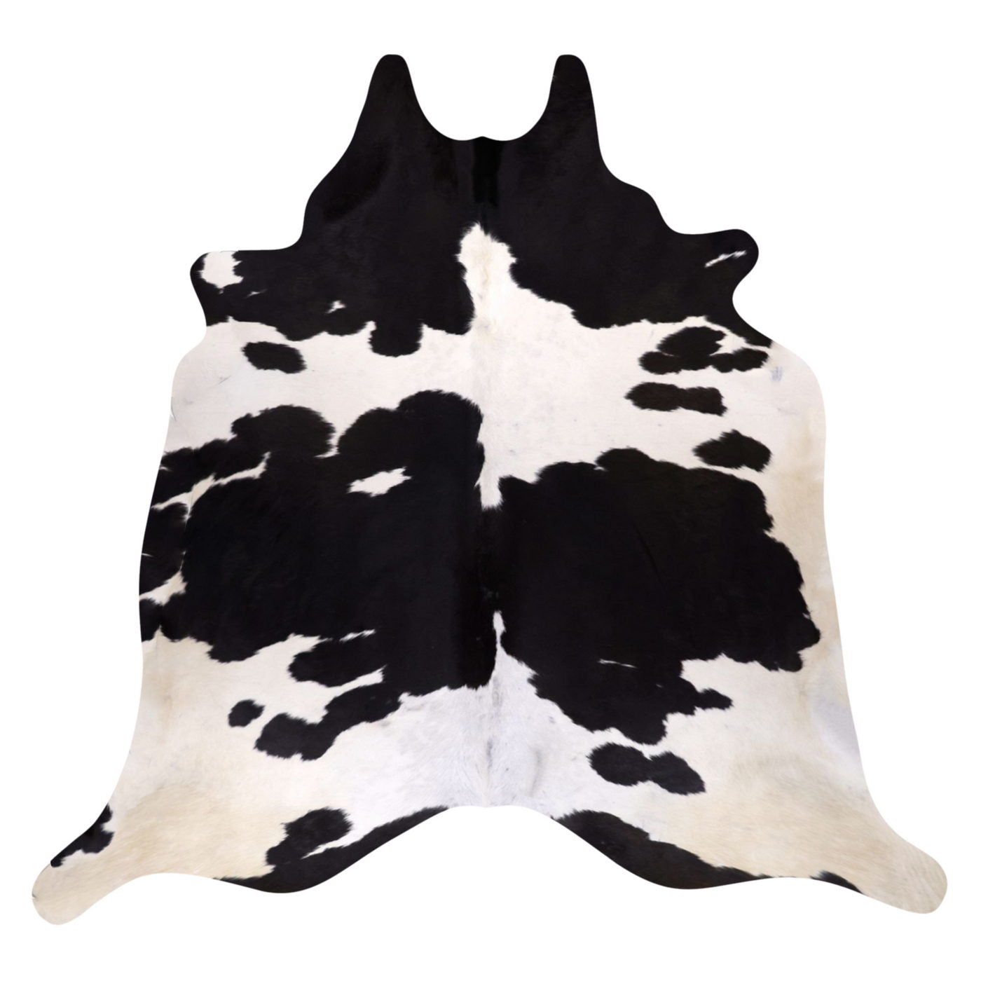 Natural Brazilian Cowhide Rug -  Ivory & Espresso