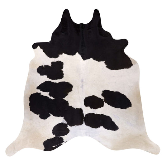 Natural Brazilian Cowhide Rug -  Ivory & Espresso