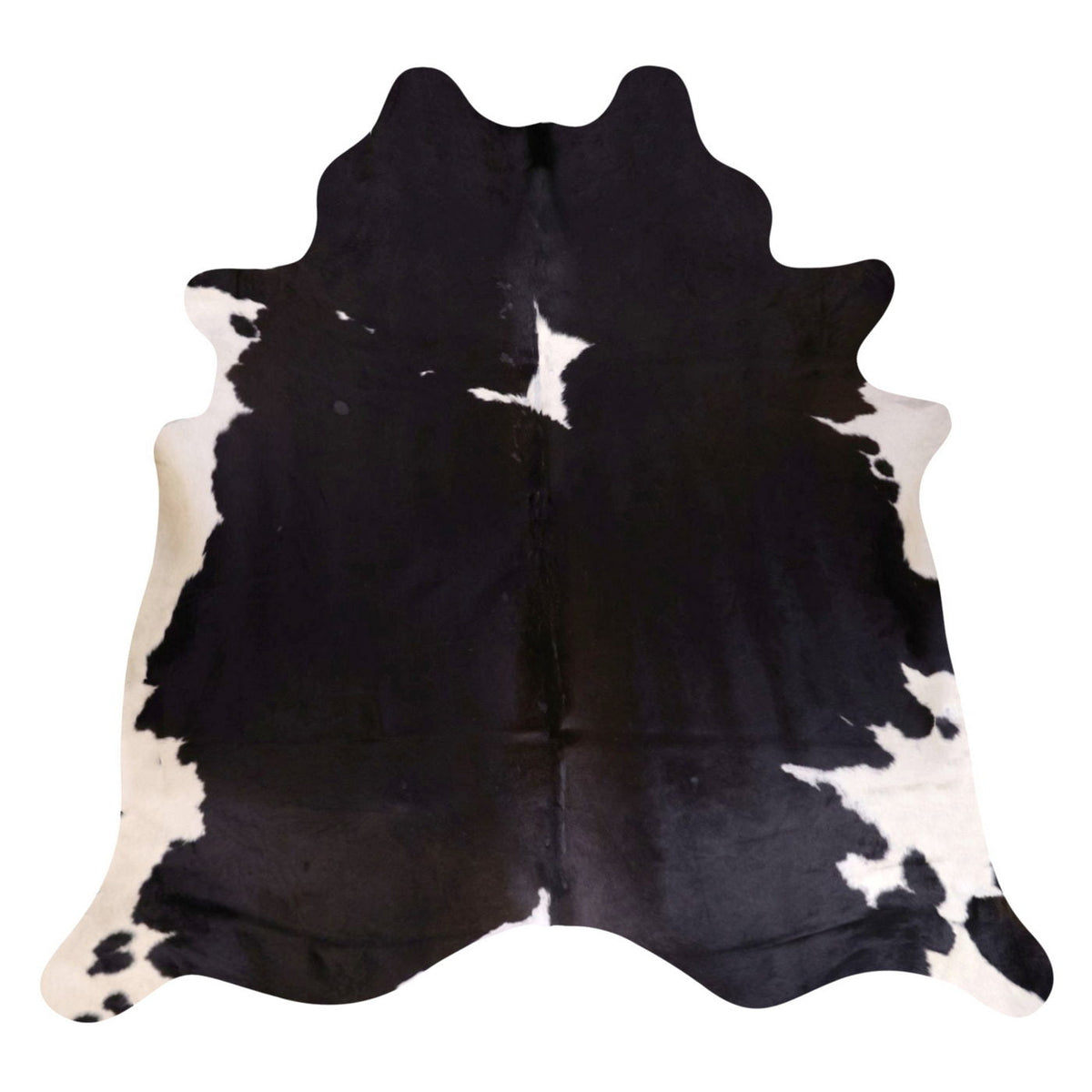 Natural Brazilian Cowhide Rug -  Espresso & Ivory
