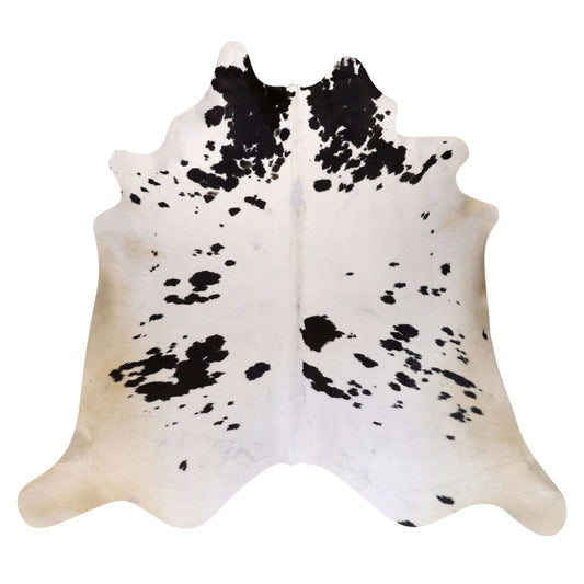 Natural Brazilian Cowhide Rug -  Ivory & Espresso