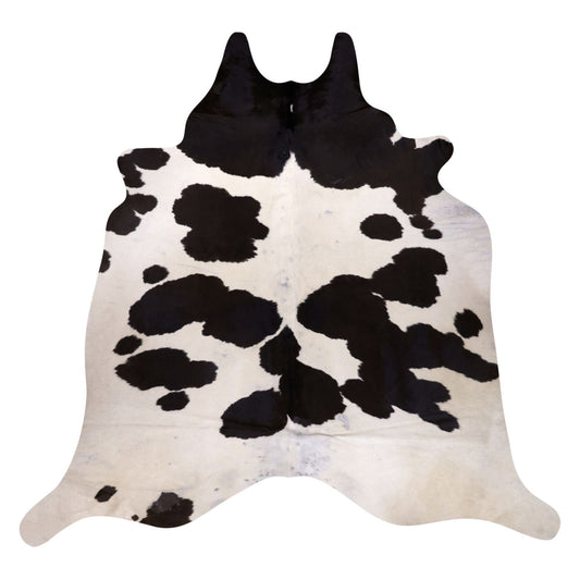 Natural Brazilian Cowhide Rug -  Ivory & Espresso
