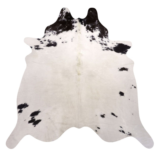 Natural Brazilian Cowhide Rug -  Ivory & Espresso