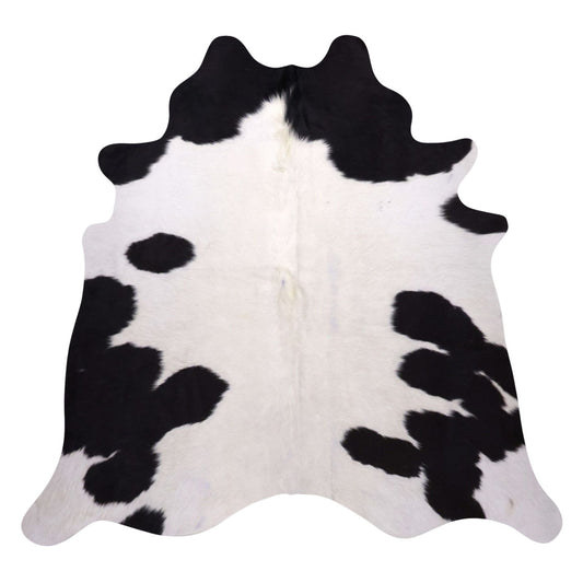 Natural Brazilian Cowhide Rug -  Ivory & Espresso
