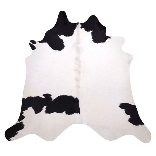 Natural Brazilian Cowhide Rug -  Ivory & Espresso