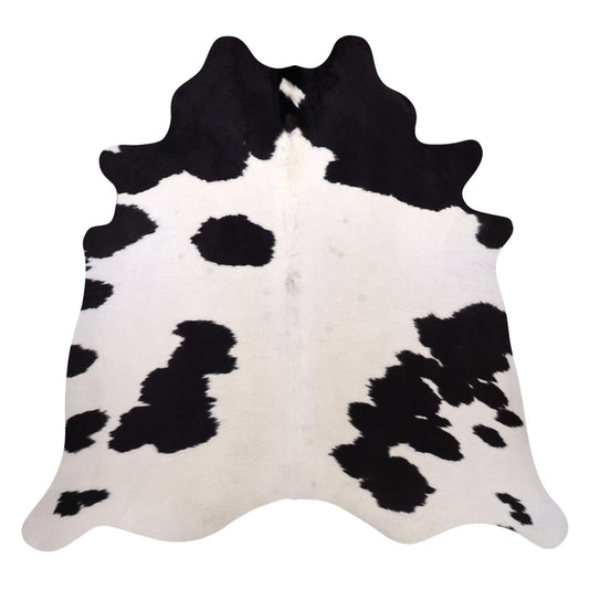 Natural Brazilian Cowhide Rug -  Espresso & Ivory