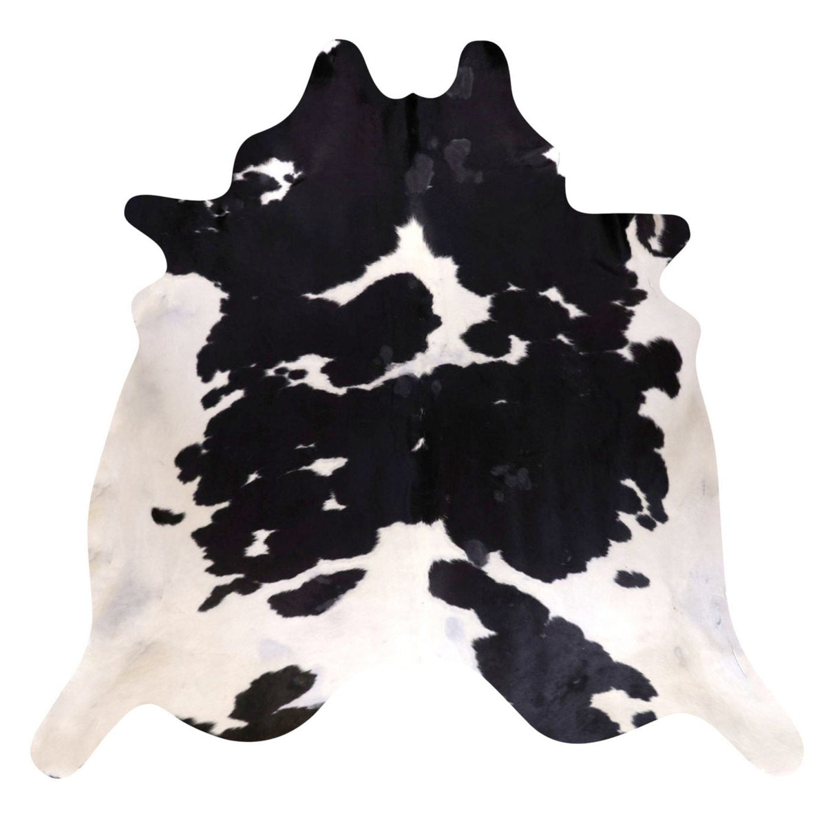 Natural Brazilian Cowhide Rug -  Espresso & Ivory