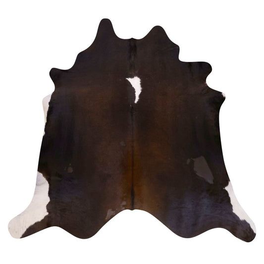 Natural Brazilian Cowhide Rug -  Espresso & Ivory
