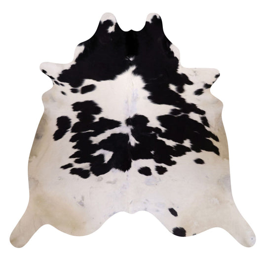 Natural Brazilian Cowhide Rug -  Ivory & Espresso