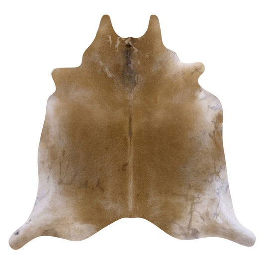 Natural Brazilian Cowhide Rug -  Caramel & Beige