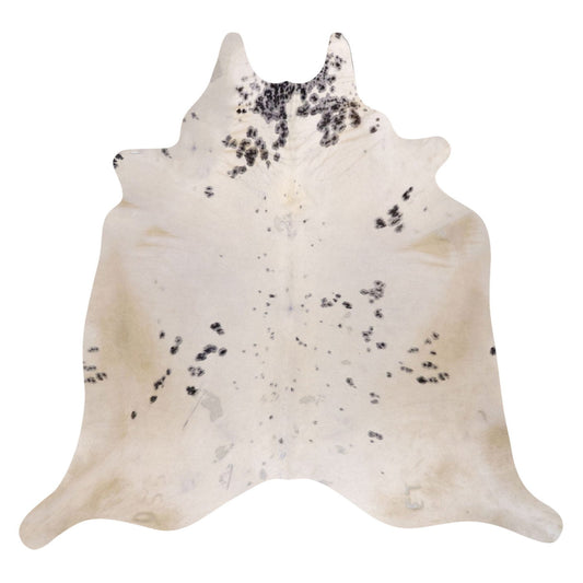 Natural Brazilian Cowhide Rug -  Ivory & Espresso