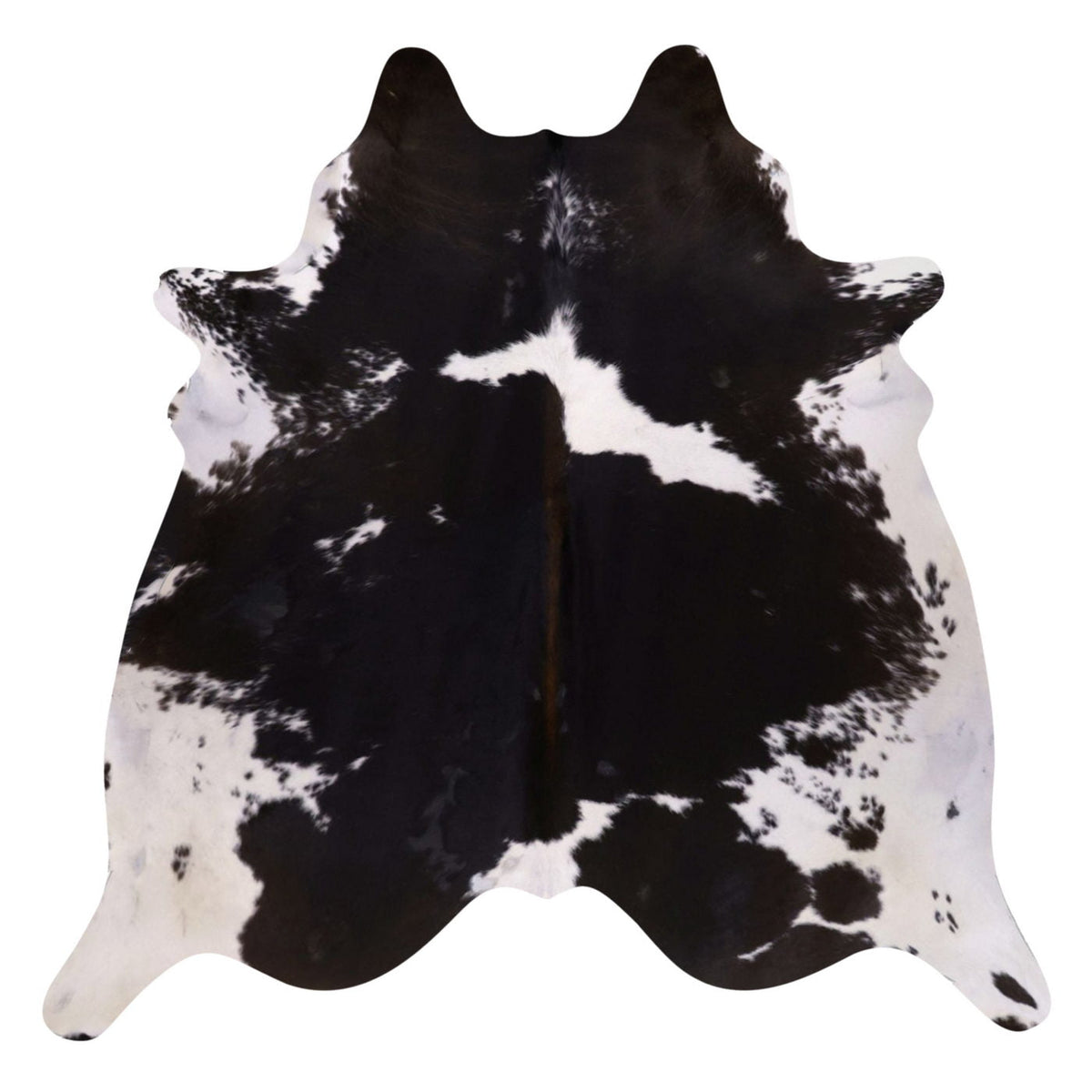 Natural Brazilian Cowhide Rug -  Espresso & Ivory