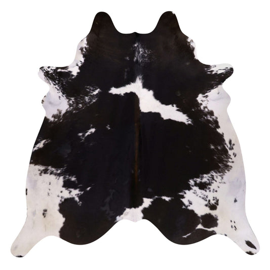 Natural Brazilian Cowhide Rug -  Espresso & Ivory
