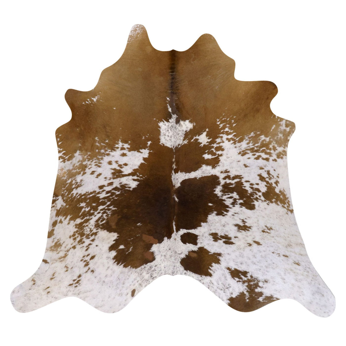 Natural Brazilian Cowhide Rug -  Ivory & Caramel