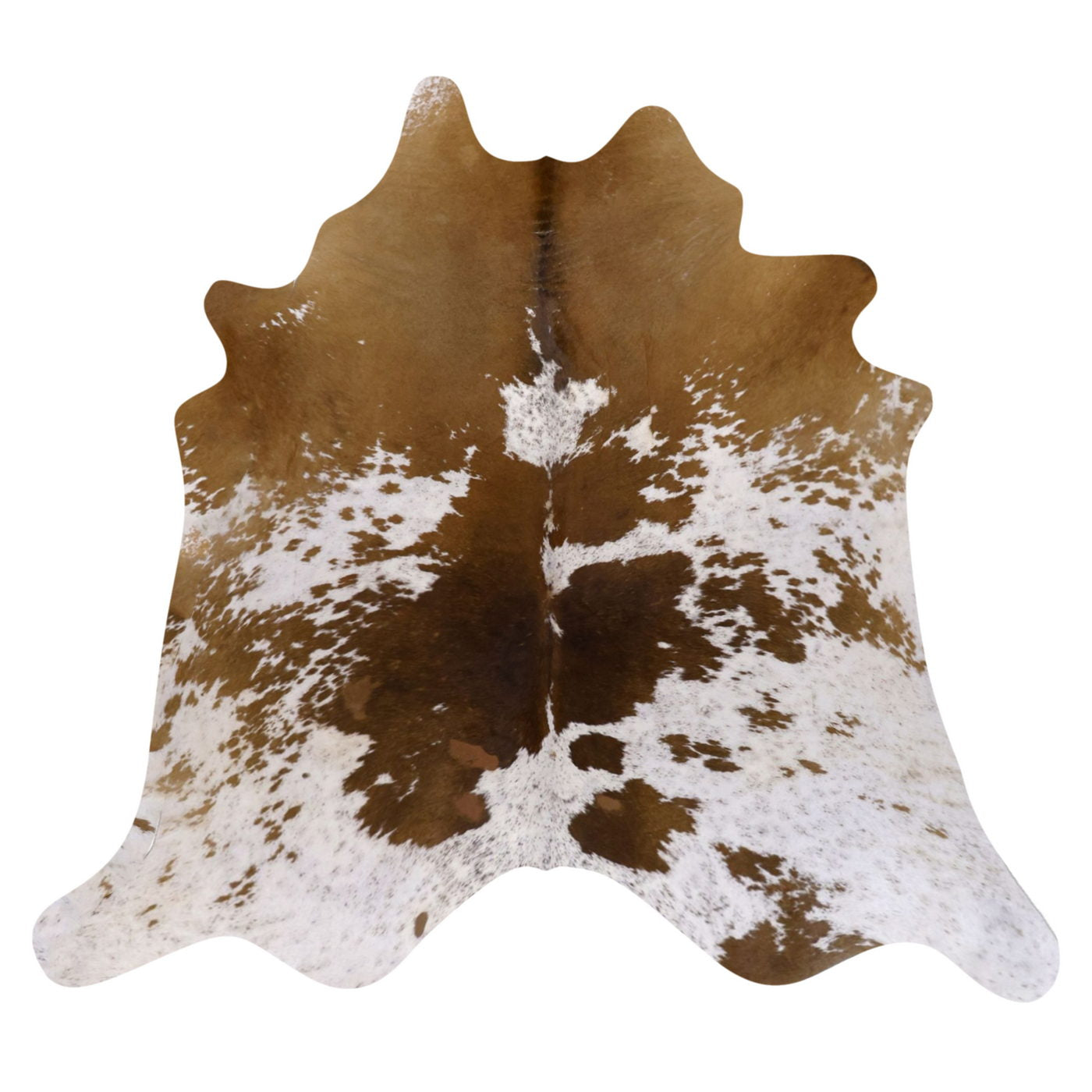 Natural Brazilian Cowhide Rug -  Ivory & Caramel