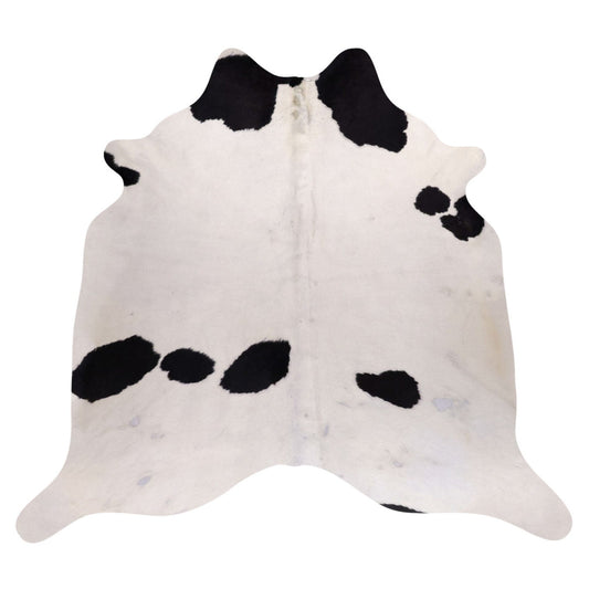 Natural Brazilian Cowhide Rug -  Ivory & Espresso