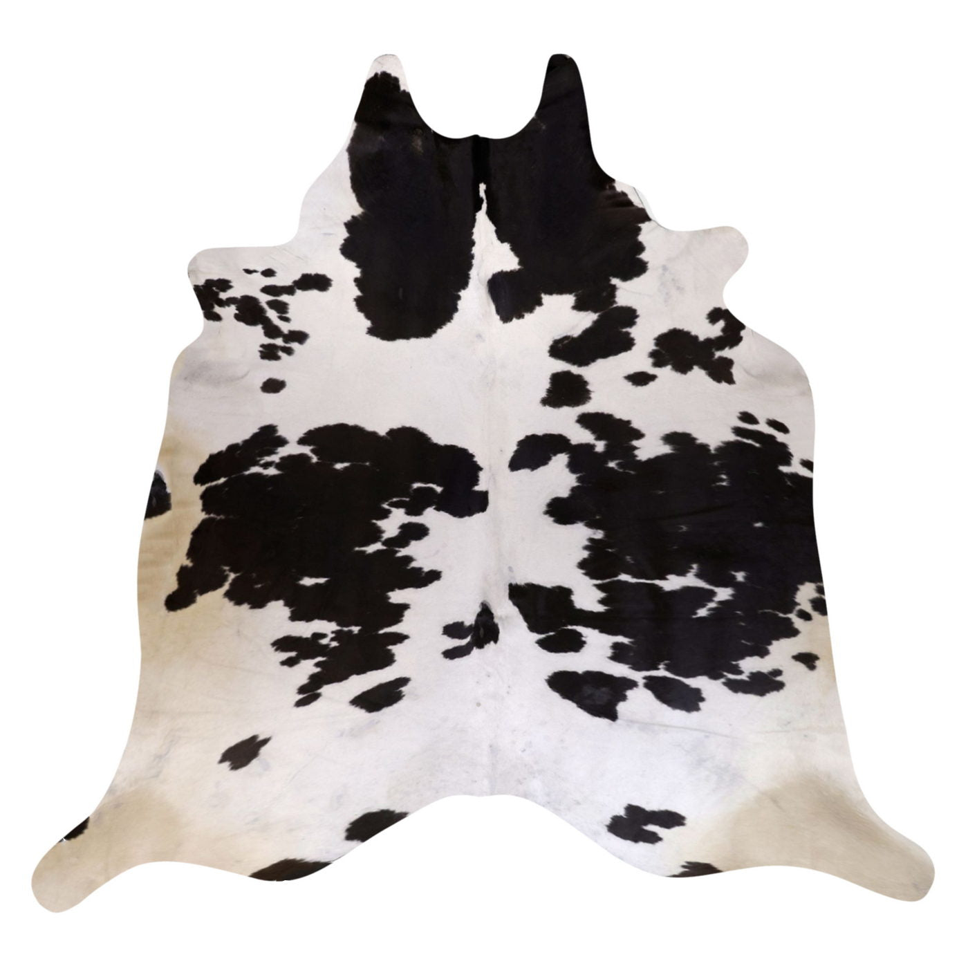 Natural Brazilian Cowhide Rug -  Ivory & Espresso