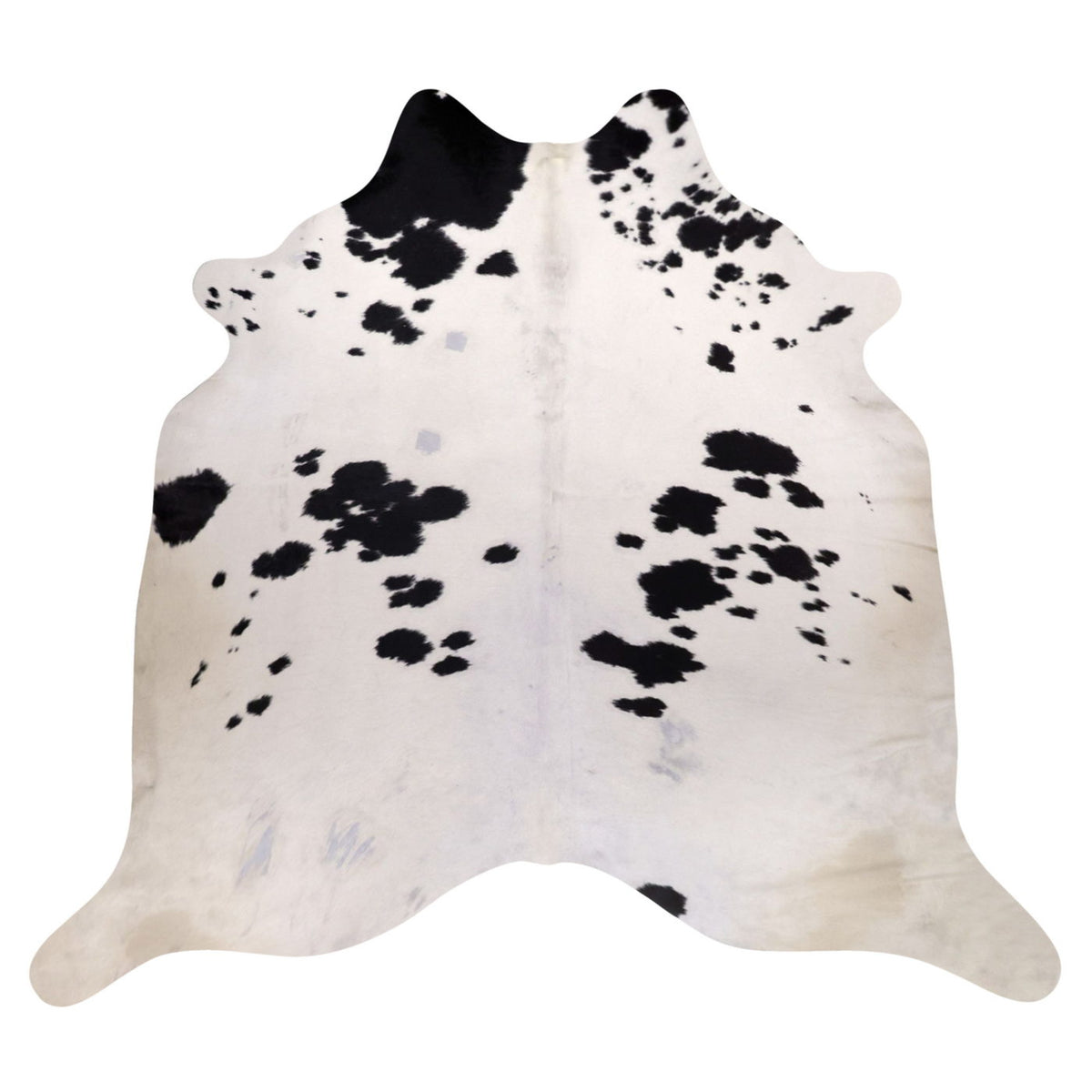 Natural Brazilian Cowhide Rug -  Ivory & Espresso