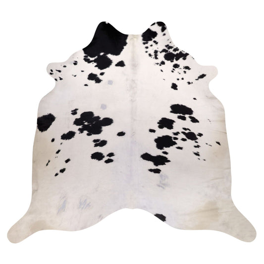 Natural Brazilian Cowhide Rug -  Ivory & Espresso