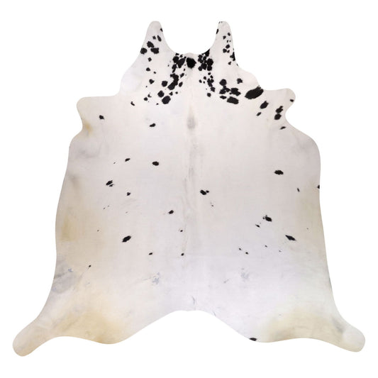 Natural Brazilian Cowhide Rug -  Ivory & Espresso