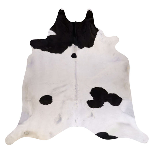 Natural Brazilian Cowhide Rug -  Ivory & Espresso