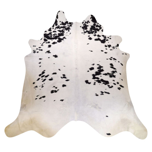 Natural Brazilian Cowhide Rug -  Ivory & Espresso