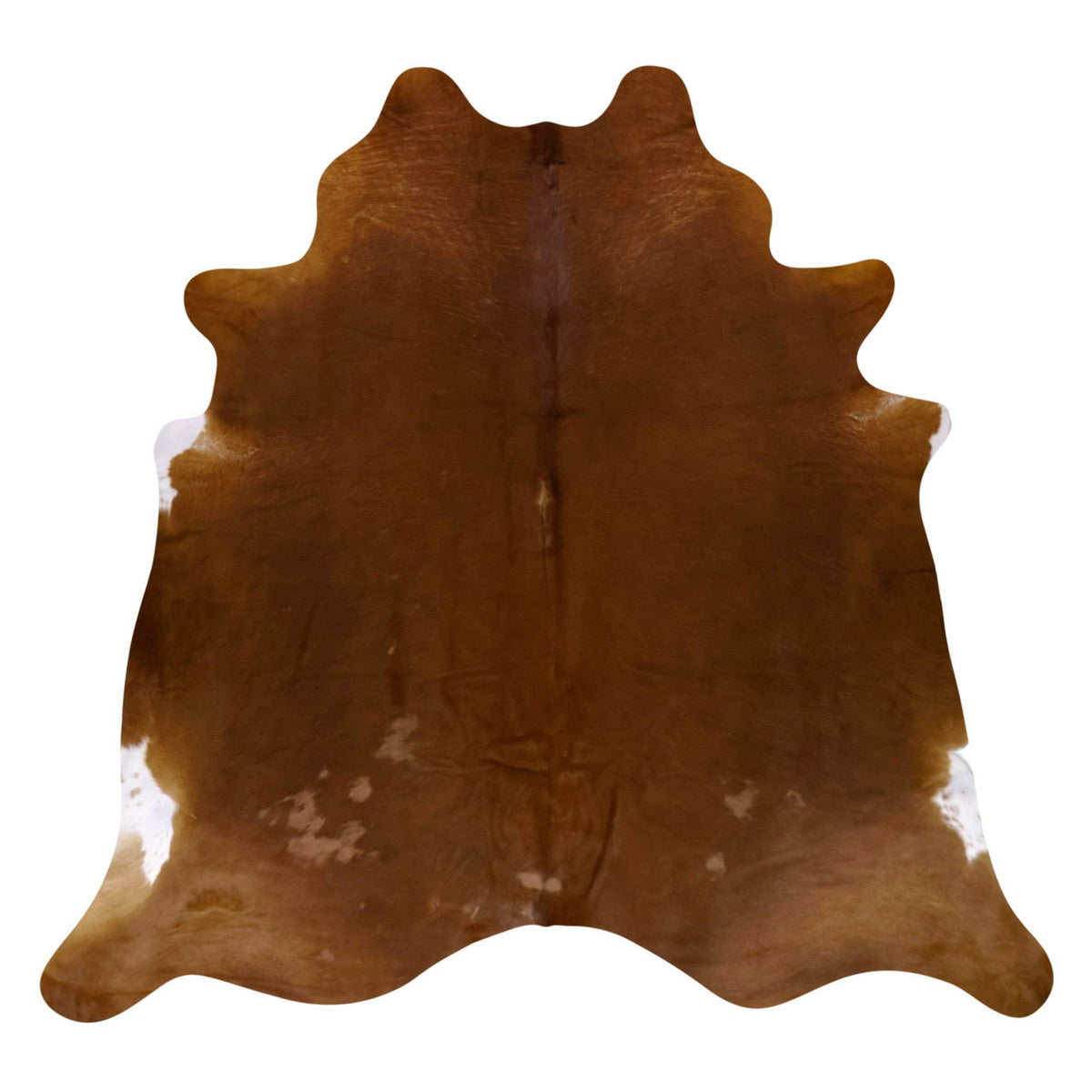 Natural Brazilian Cowhide Rug -  Mocha & Ivory