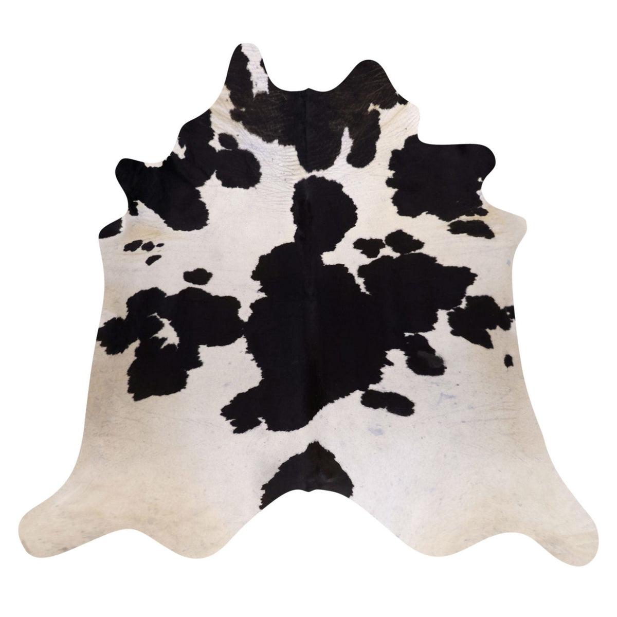 Natural Brazilian Cowhide Rug -  Ivory & Espresso