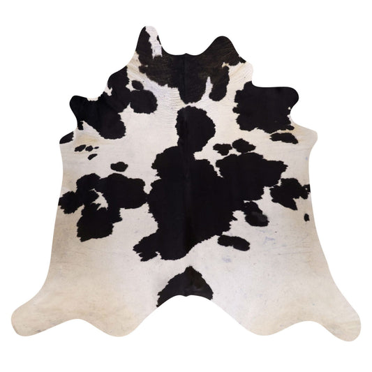 Natural Brazilian Cowhide Rug -  Ivory & Espresso