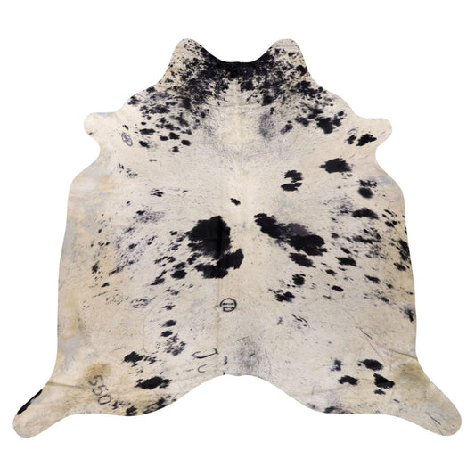 Natural Brazilian Cowhide Rug -  Ivory & Espresso