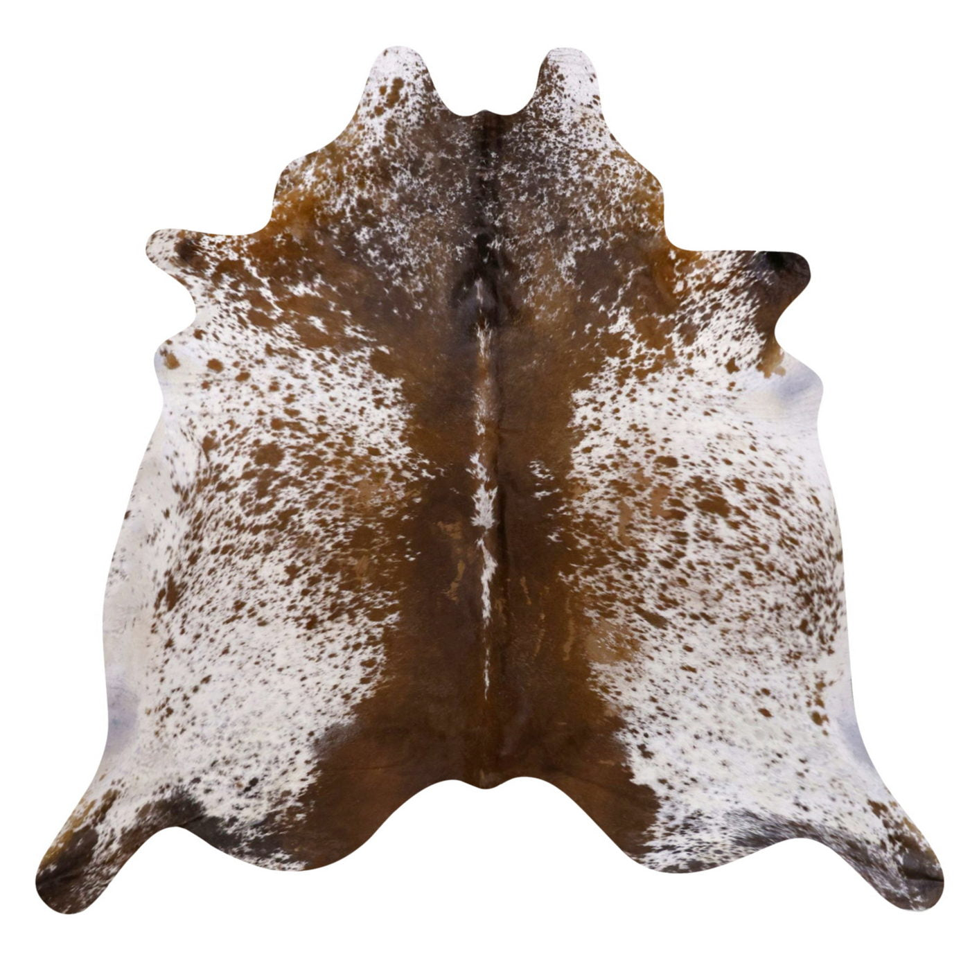 Natural Brazilian Cowhide Rug -  Ivory & Caramel
