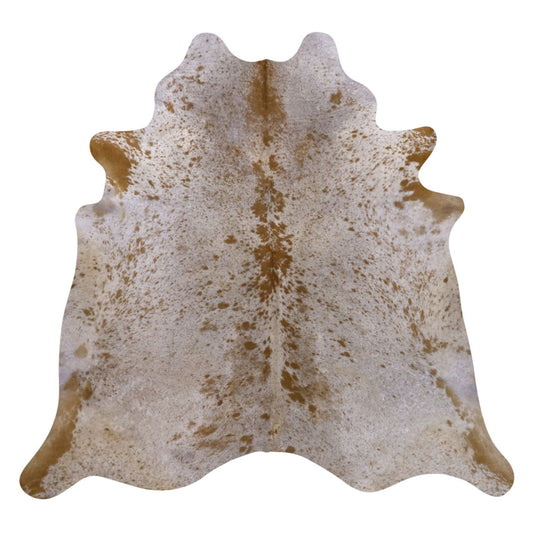 Natural Brazilian Cowhide Rug -  Ivory & Caramel