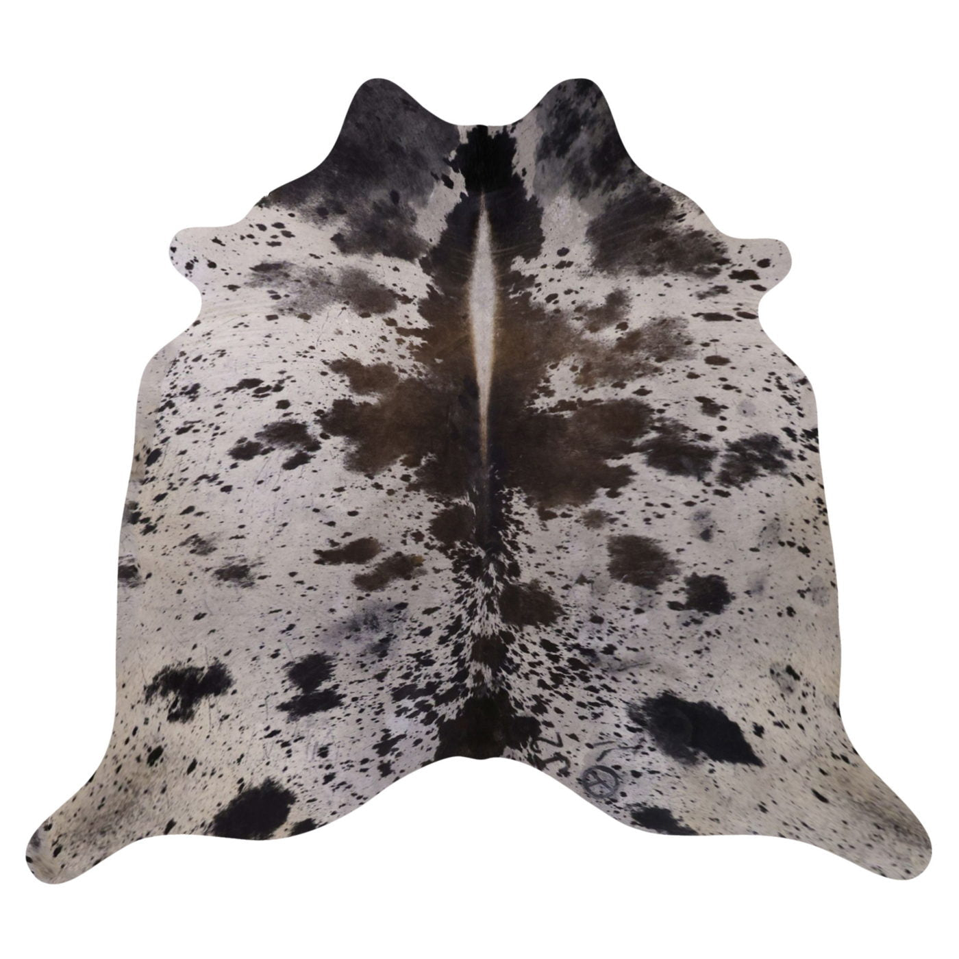 Natural Brazilian Cowhide Rug -  Ivory & Espresso