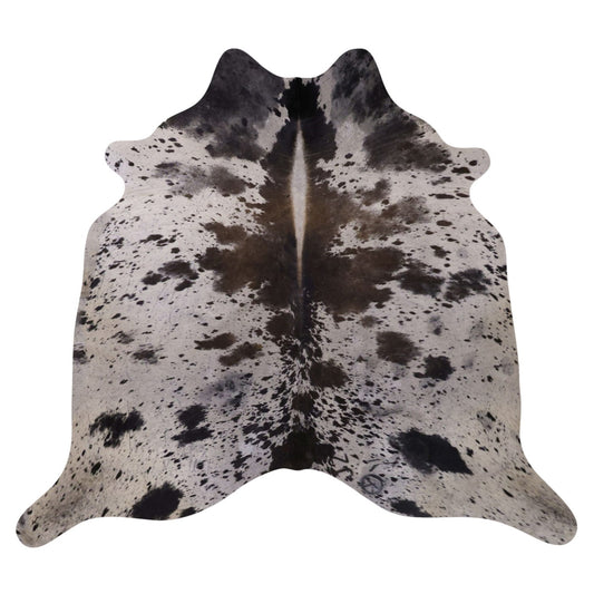 Natural Brazilian Cowhide Rug -  Ivory & Espresso