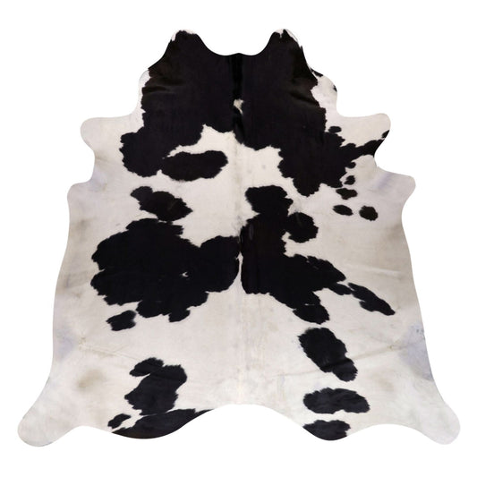 Natural Brazilian Cowhide Rug -  Ivory & Espresso
