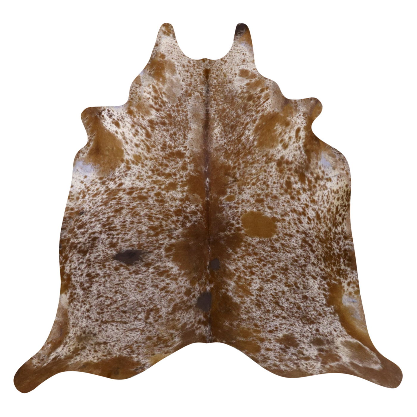 Natural Brazilian Cowhide Rug -  Caramel & Ivory