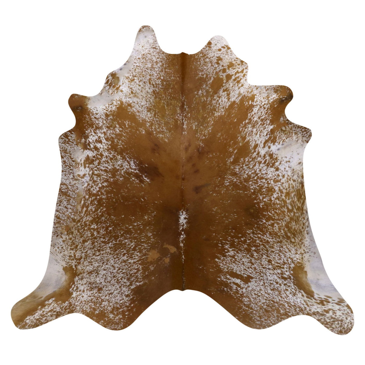 Natural Brazilian Cowhide Rug -  Caramel & Ivory