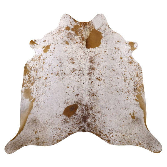 Natural Brazilian Cowhide Rug -  Ivory & Caramel