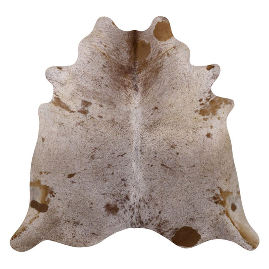 Natural Brazilian Cowhide Rug -  Ivory & Caramel