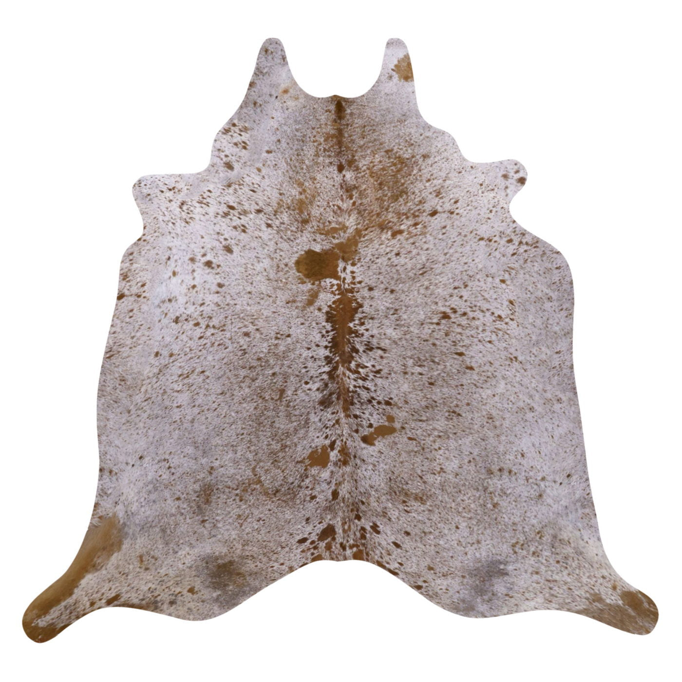 Natural Brazilian Cowhide Rug -  Ivory & Caramel