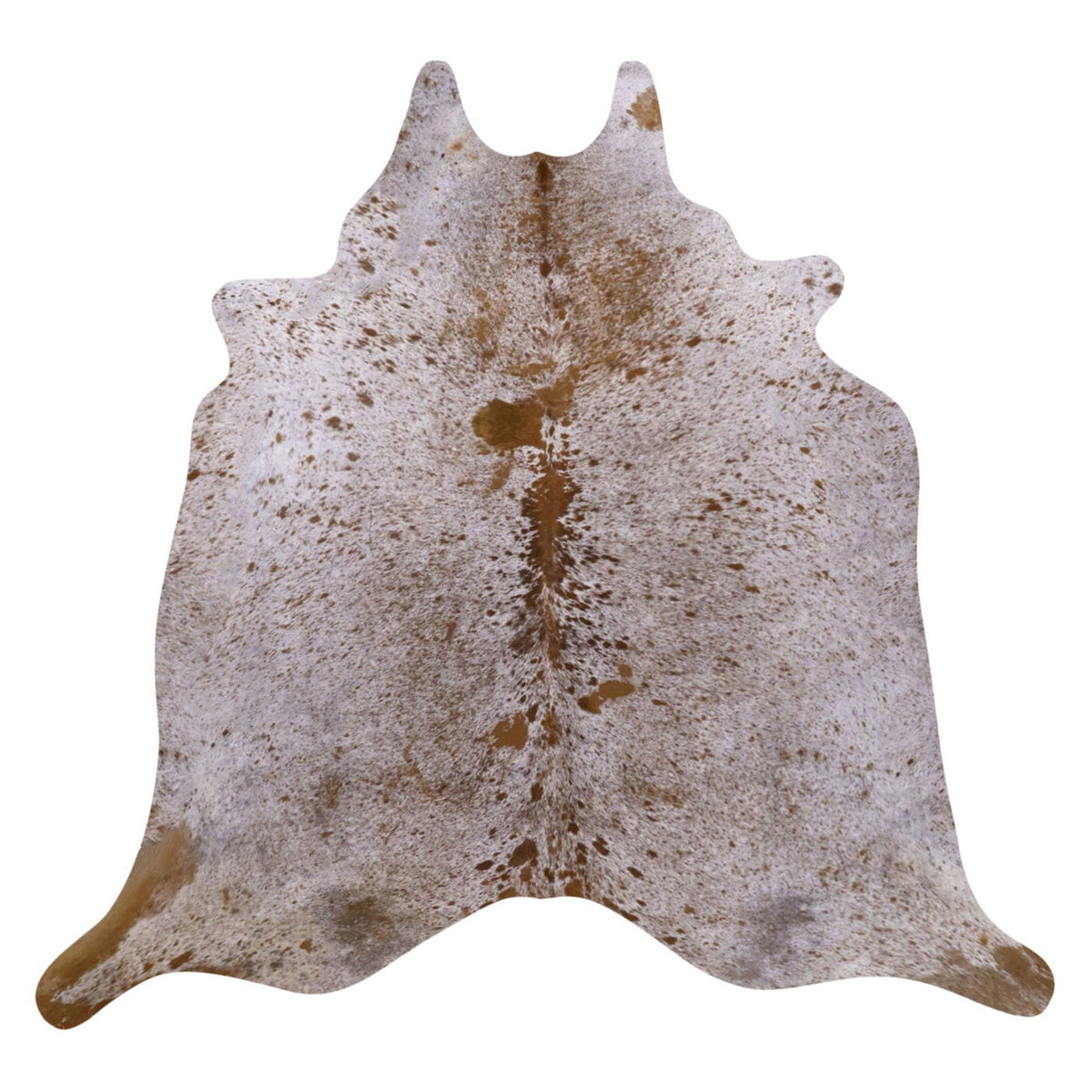 Natural Brazilian Cowhide Rug -  Ivory & Caramel