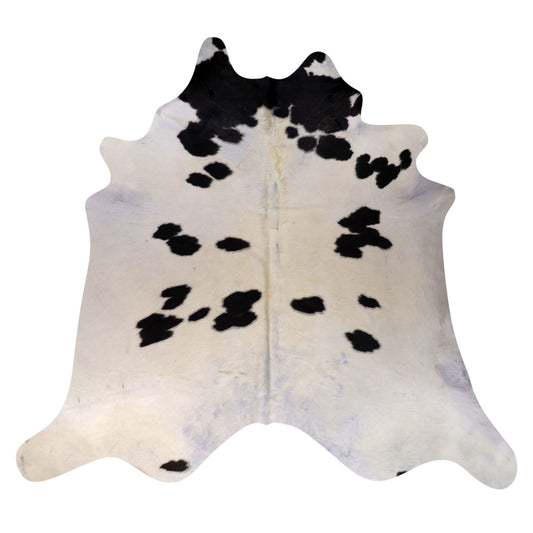 Natural Brazilian Cowhide Rug -  Ivory & Espresso