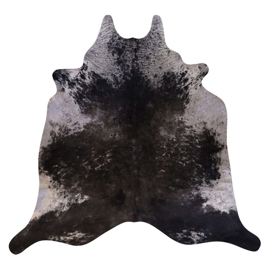 Natural Brazilian Cowhide Rug -  Ivory & Espresso